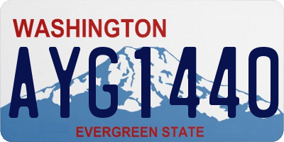 WA license plate AYG1440