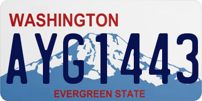 WA license plate AYG1443