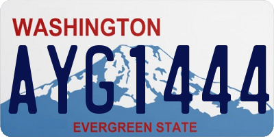 WA license plate AYG1444