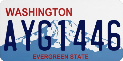 WA license plate AYG1446