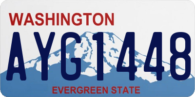 WA license plate AYG1448