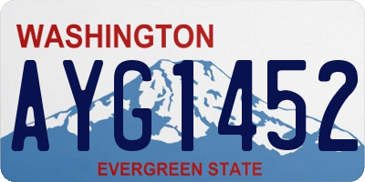 WA license plate AYG1452