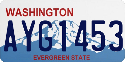 WA license plate AYG1453