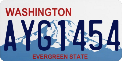 WA license plate AYG1454