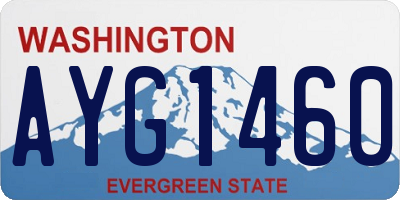 WA license plate AYG1460