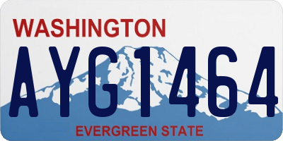 WA license plate AYG1464