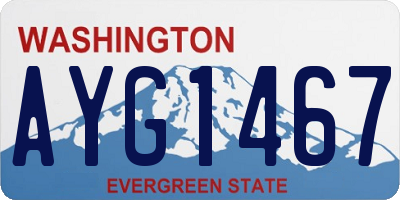 WA license plate AYG1467