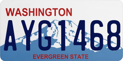 WA license plate AYG1468