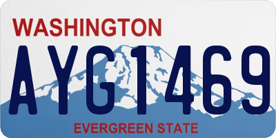 WA license plate AYG1469