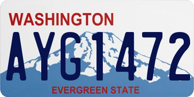 WA license plate AYG1472