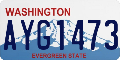 WA license plate AYG1473