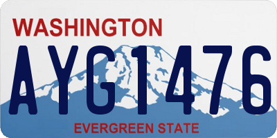 WA license plate AYG1476