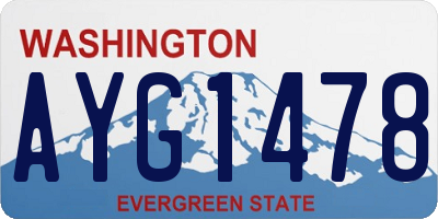WA license plate AYG1478