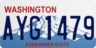 WA license plate AYG1479