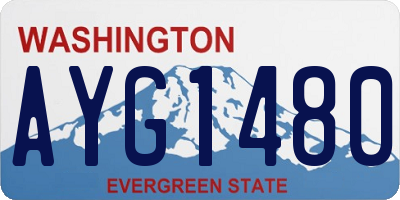 WA license plate AYG1480