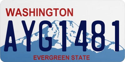 WA license plate AYG1481