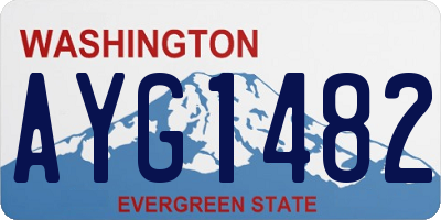 WA license plate AYG1482