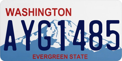 WA license plate AYG1485