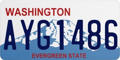 WA license plate AYG1486