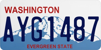 WA license plate AYG1487