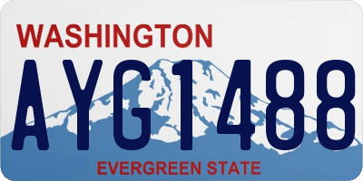 WA license plate AYG1488