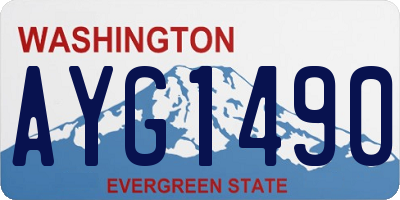 WA license plate AYG1490