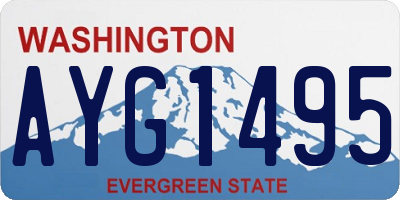 WA license plate AYG1495
