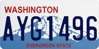 WA license plate AYG1496