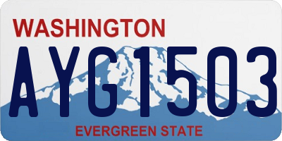WA license plate AYG1503