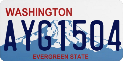 WA license plate AYG1504