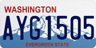 WA license plate AYG1505