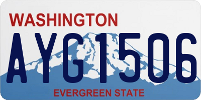 WA license plate AYG1506
