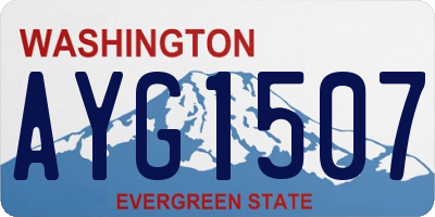 WA license plate AYG1507