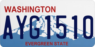 WA license plate AYG1510