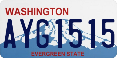 WA license plate AYG1515