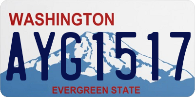 WA license plate AYG1517