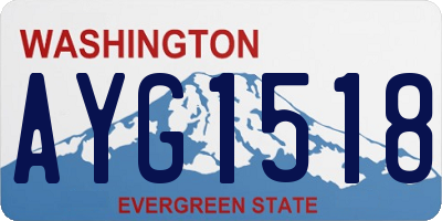WA license plate AYG1518
