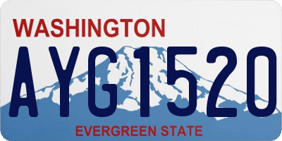 WA license plate AYG1520