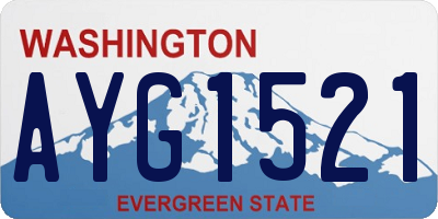 WA license plate AYG1521
