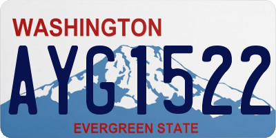WA license plate AYG1522