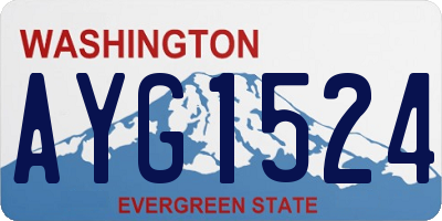 WA license plate AYG1524