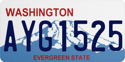 WA license plate AYG1525