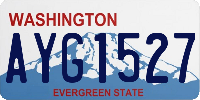 WA license plate AYG1527