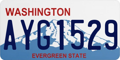 WA license plate AYG1529