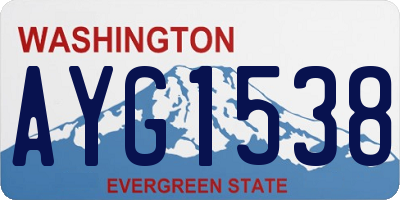 WA license plate AYG1538