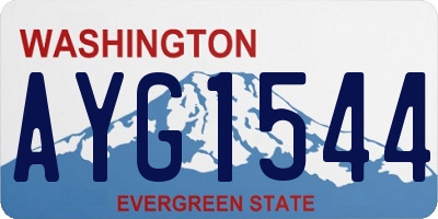 WA license plate AYG1544