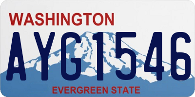 WA license plate AYG1546
