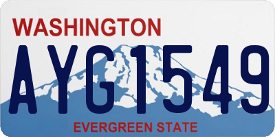 WA license plate AYG1549
