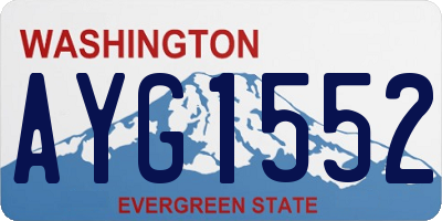 WA license plate AYG1552