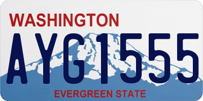 WA license plate AYG1555